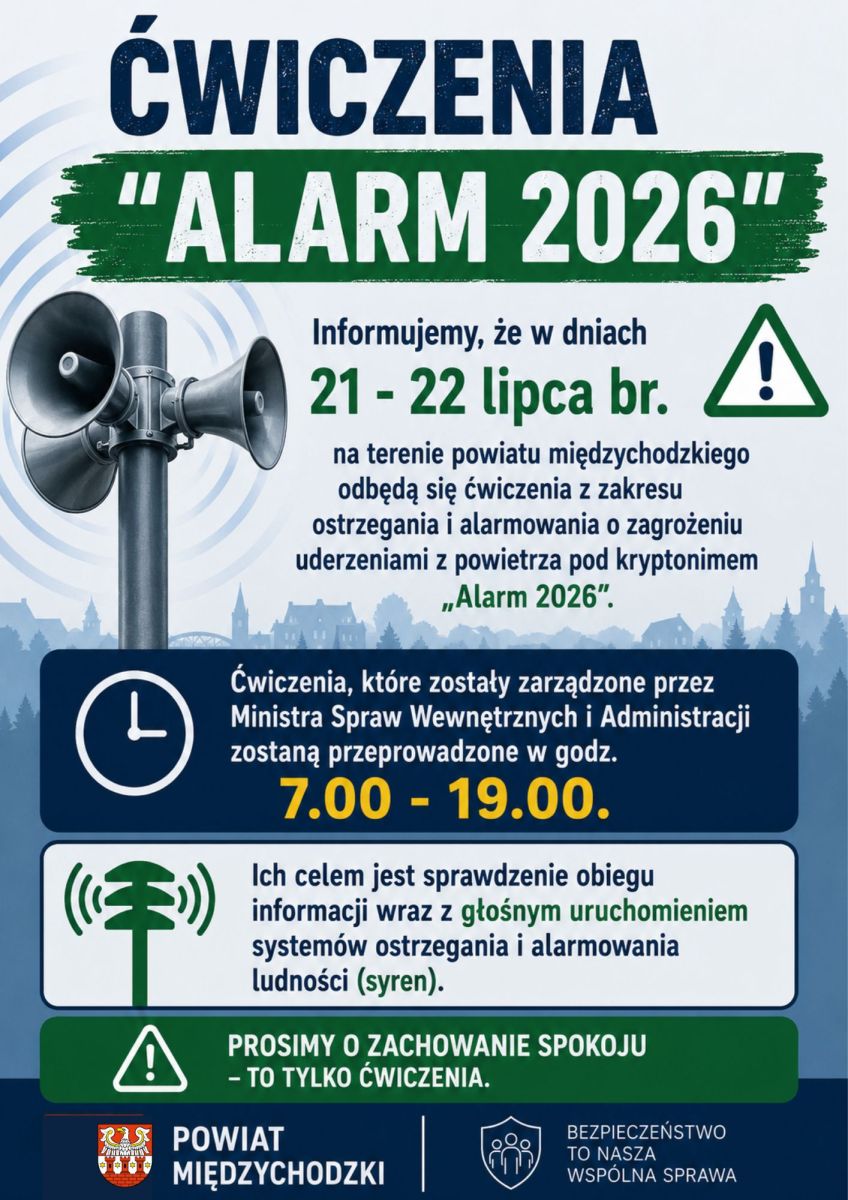 Zdjęcie: Uwaga - informacja o ogólnopolskich ćwiczeniach 
