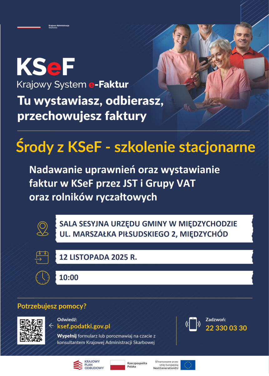 Zdjęcie: szkolenie stacjonarne dotyczące Krajowego Systemu e-Faktur