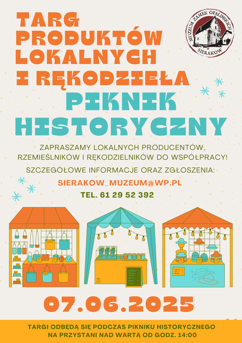 Zdjęcie: Targ Produktów Lokalnych i Rękodzieła podczas Pikniku Historycznego w Sierakowie